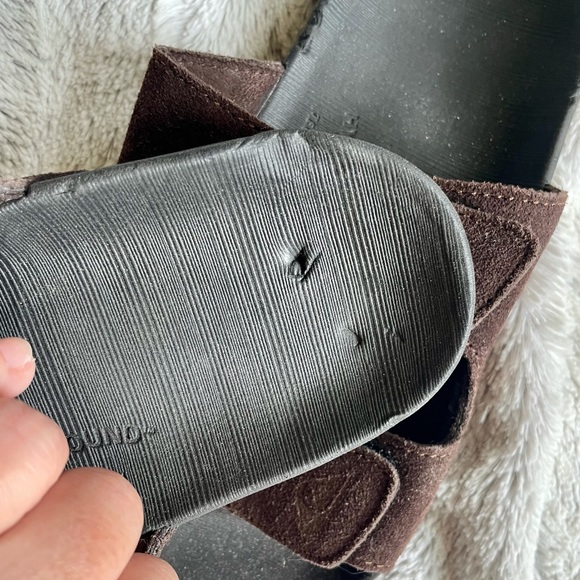 Quiksilver brown suede adjustable slide sandals - hydrobound - Picture 5 of 6